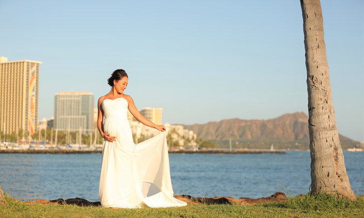 マタニティ・ウェディングビーチフォトプラン|ハワイ結婚式・フォト